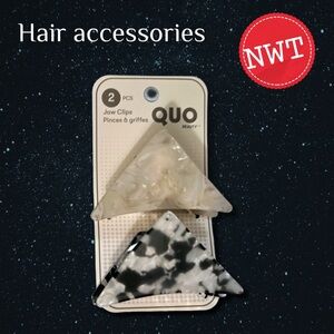 🆕🏷️*NWT* QUO |2️⃣items | Hair Accessoiries - 2️⃣ small Triangle Jaw Clips